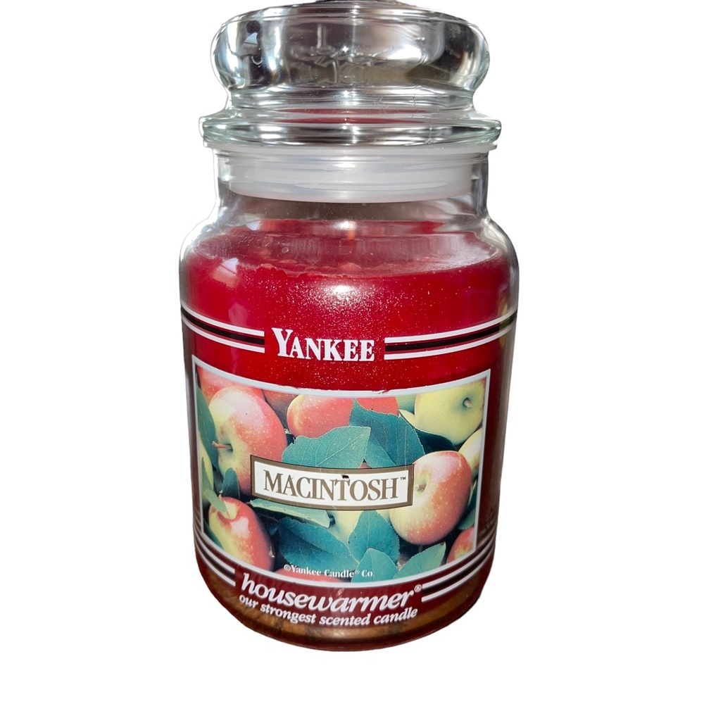 Yankee Candle Macintosh Large Housewarmer Candle Black Band 22 Oz New Retired